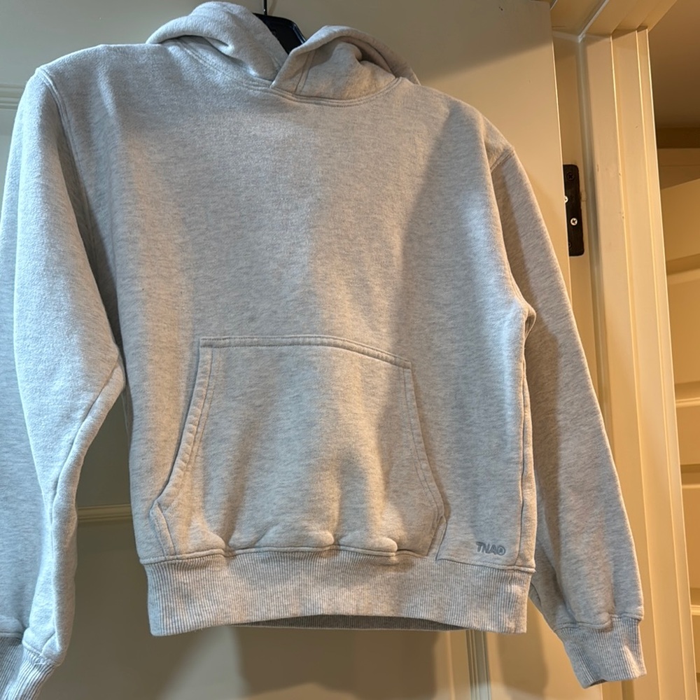 Aritzia Light Gray Hoodie Sweatshirt